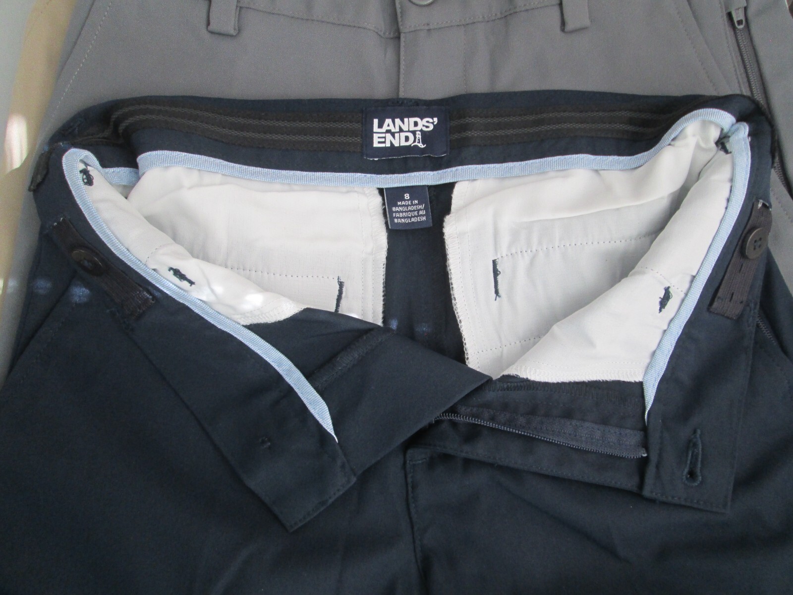 Lands End Men PANTS chino black khaki gray blue 28 29 30 32 33 34 37 38 40 42 44