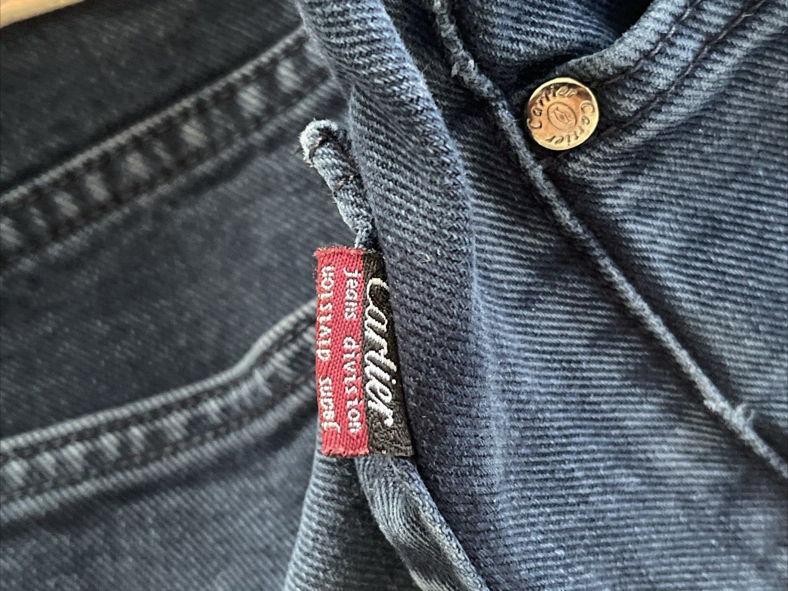 Cartier Jeans Division Men actual fit W32 L27.5 Blue Made in France *READ