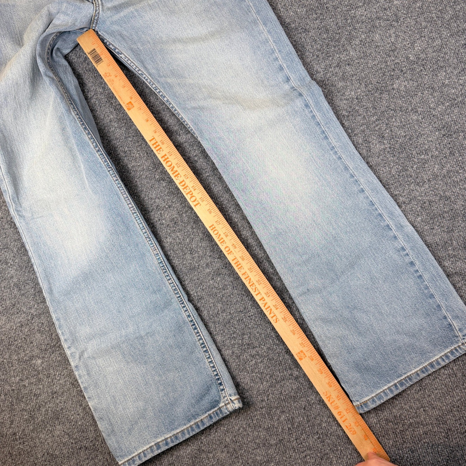 Levis 527 Jeans Mens 34×32 Blue Light Wash Slim Bootcut Western Denim