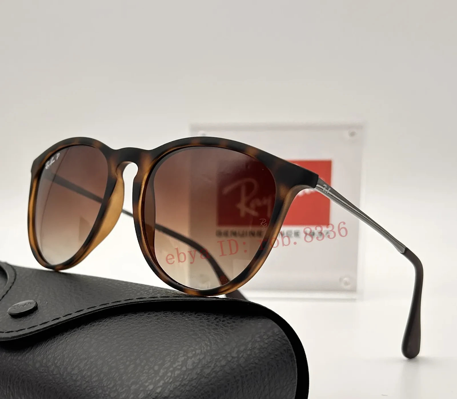 Ray-Ban Erika Polarized Sunglasses RB4171 710/T5 54-18 Brown/Light Havana