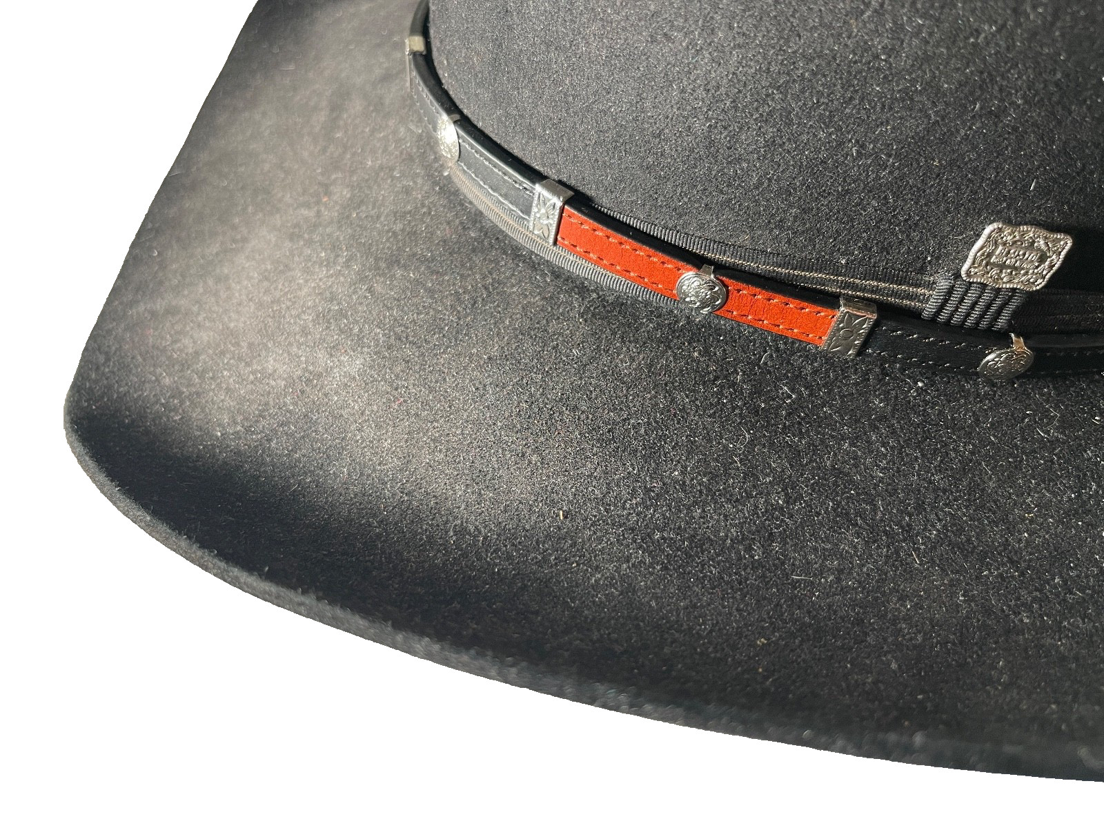 Western Unisex Hatband 27.5 x 3/8 in Leather Concho Belted Cowboy Rodeo Horse BB