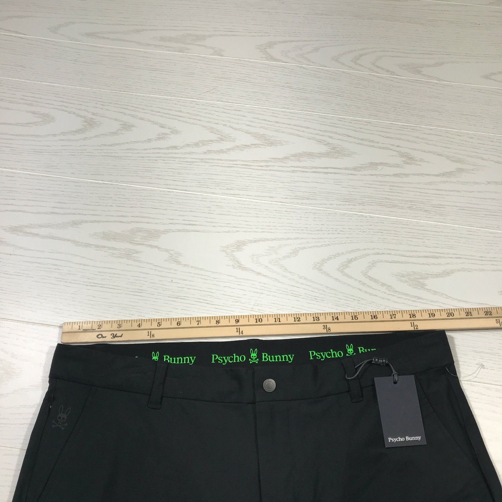 Psycho Bunny Gable Sport Pants 36 Black Cotton Blend Chino Preppy Athleisure New