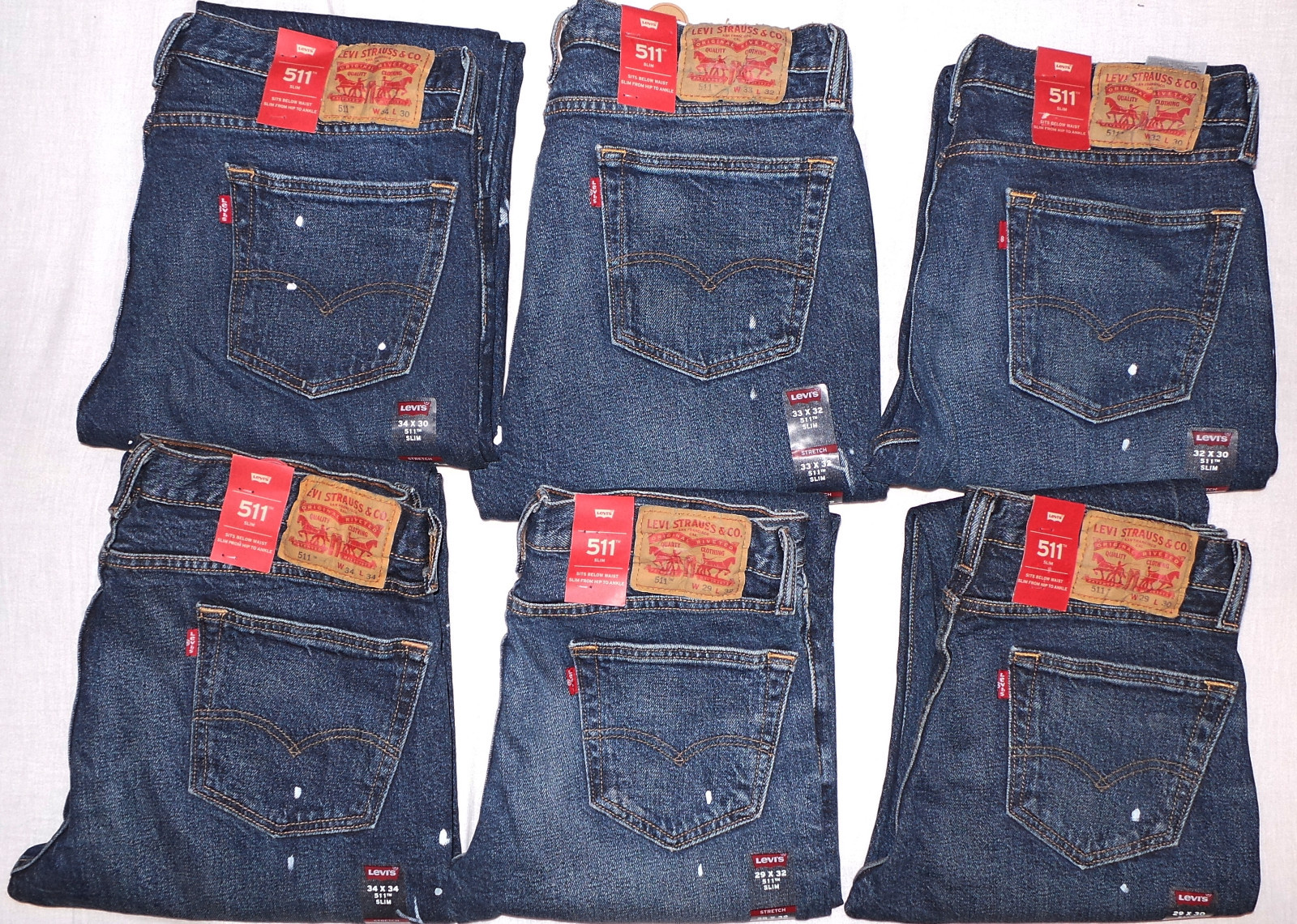Levis 511 Slim Fit Stretch Mens Jeans Sizes: 29,30,31,32,33,34,36 #5112738 Levi