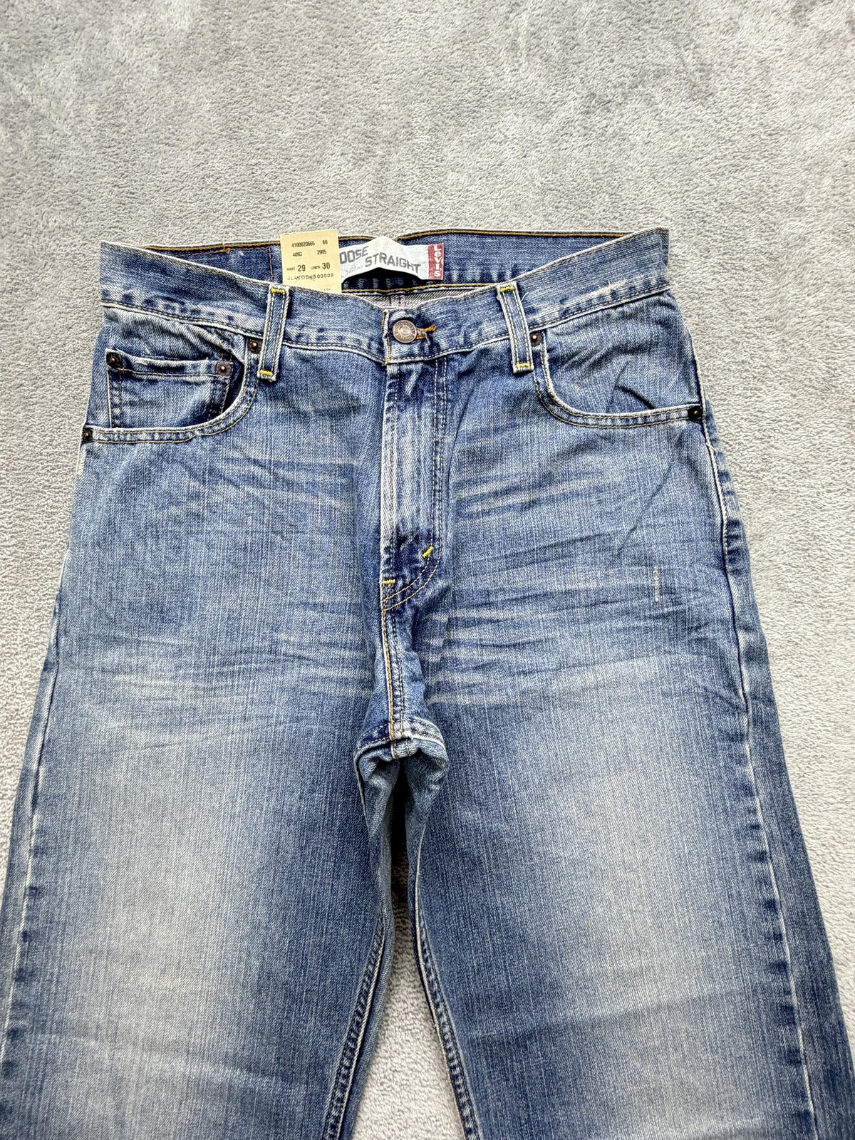 Levis 569 Jeans Mens Measured 30×30 Blue Loose Straight Classic Denim Zip Fly