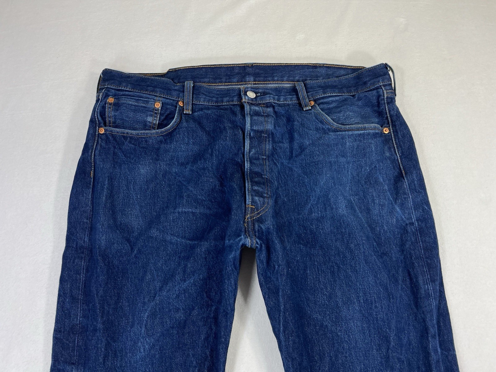 Levis 501 Denim Jeans Dark Blue 00501-0000 Mens Fitting Size 42×32 / Tag 42×34