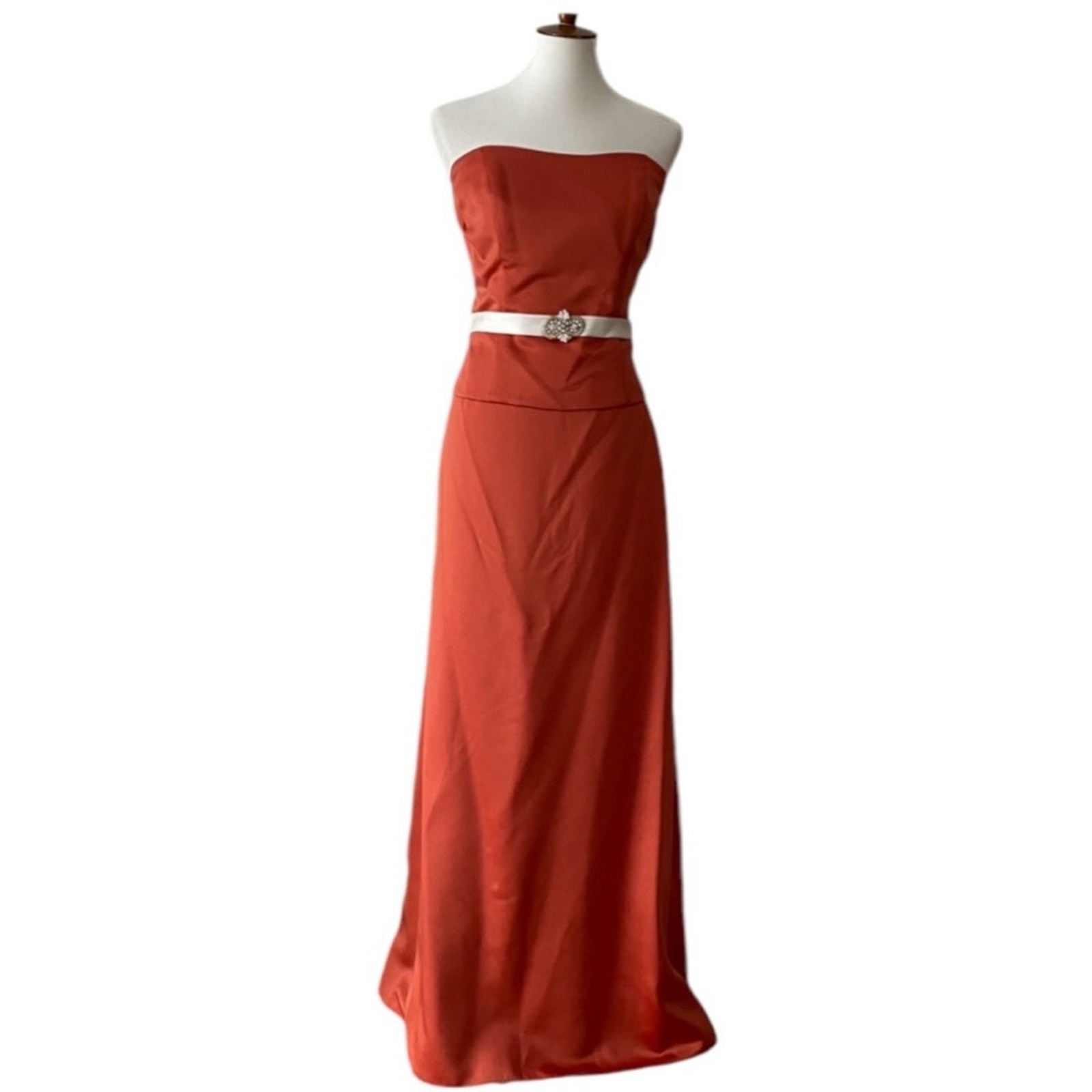 Alfred Angelo Vintage Dress Medium Y2K Strapless Small Gown Set Bridesmaid Fall