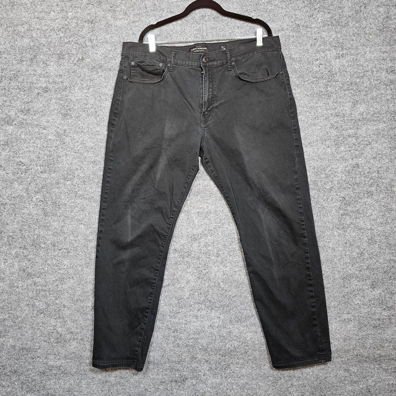 Lucky Brand 121 Slim Jeans Mens 38×30 Black Faded Denim Pants 7MP10009 BLAK