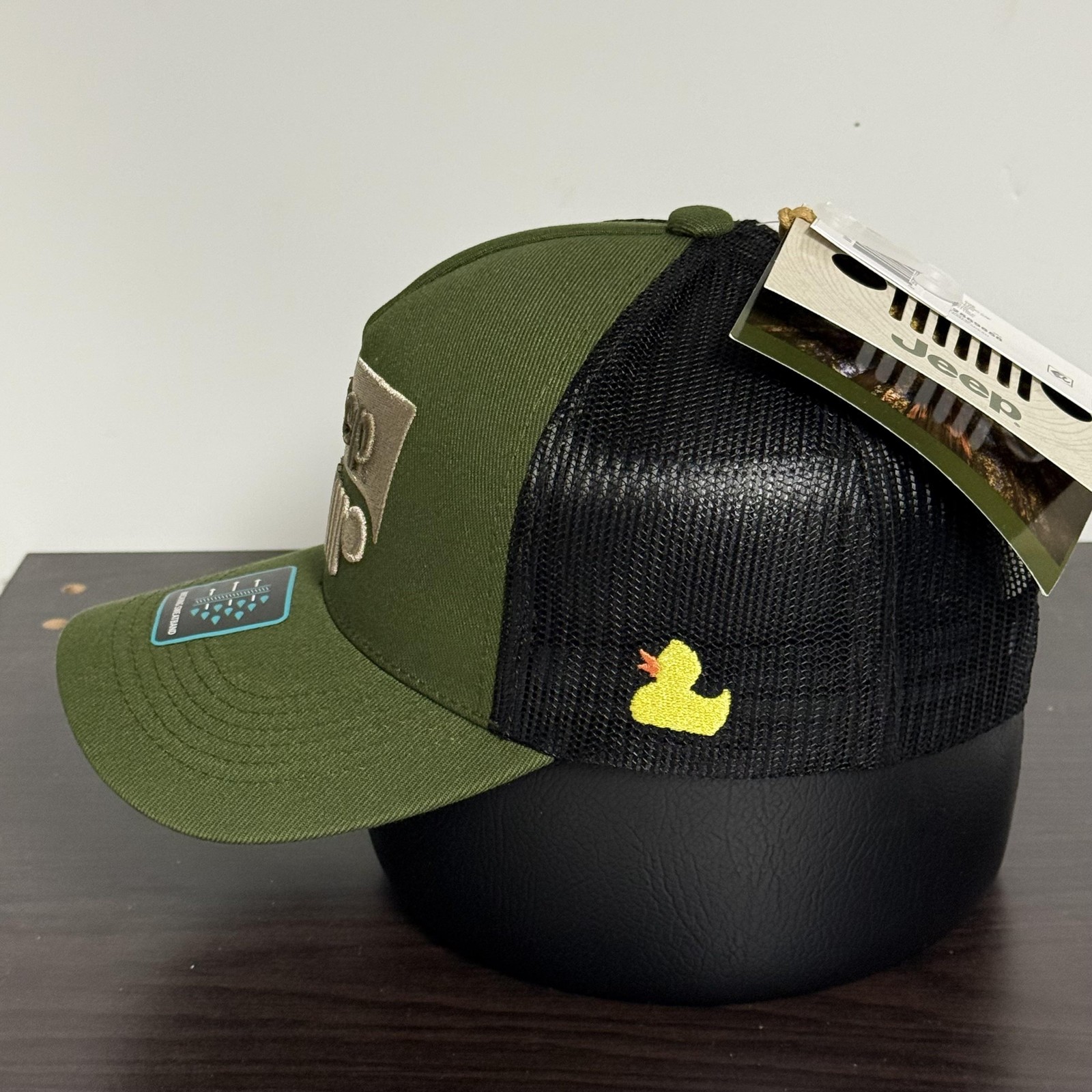 Jeep Grill Snapback Hat Green/Black Duck on Side Adult Adjustable Cap NEW!