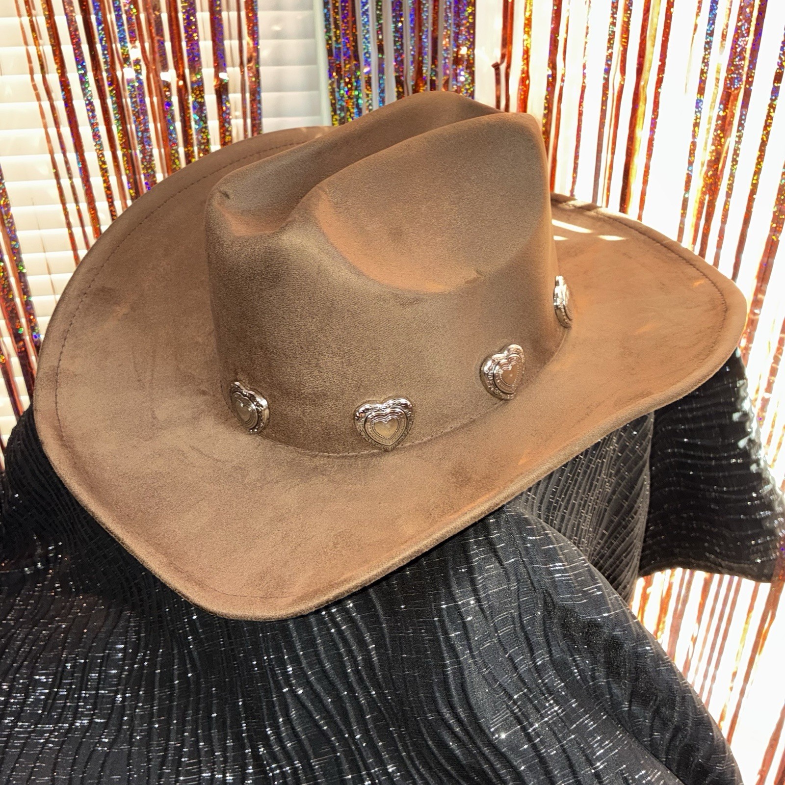Faux Suede Cowboy Hat Brown Brand New Fashion Nova One Size