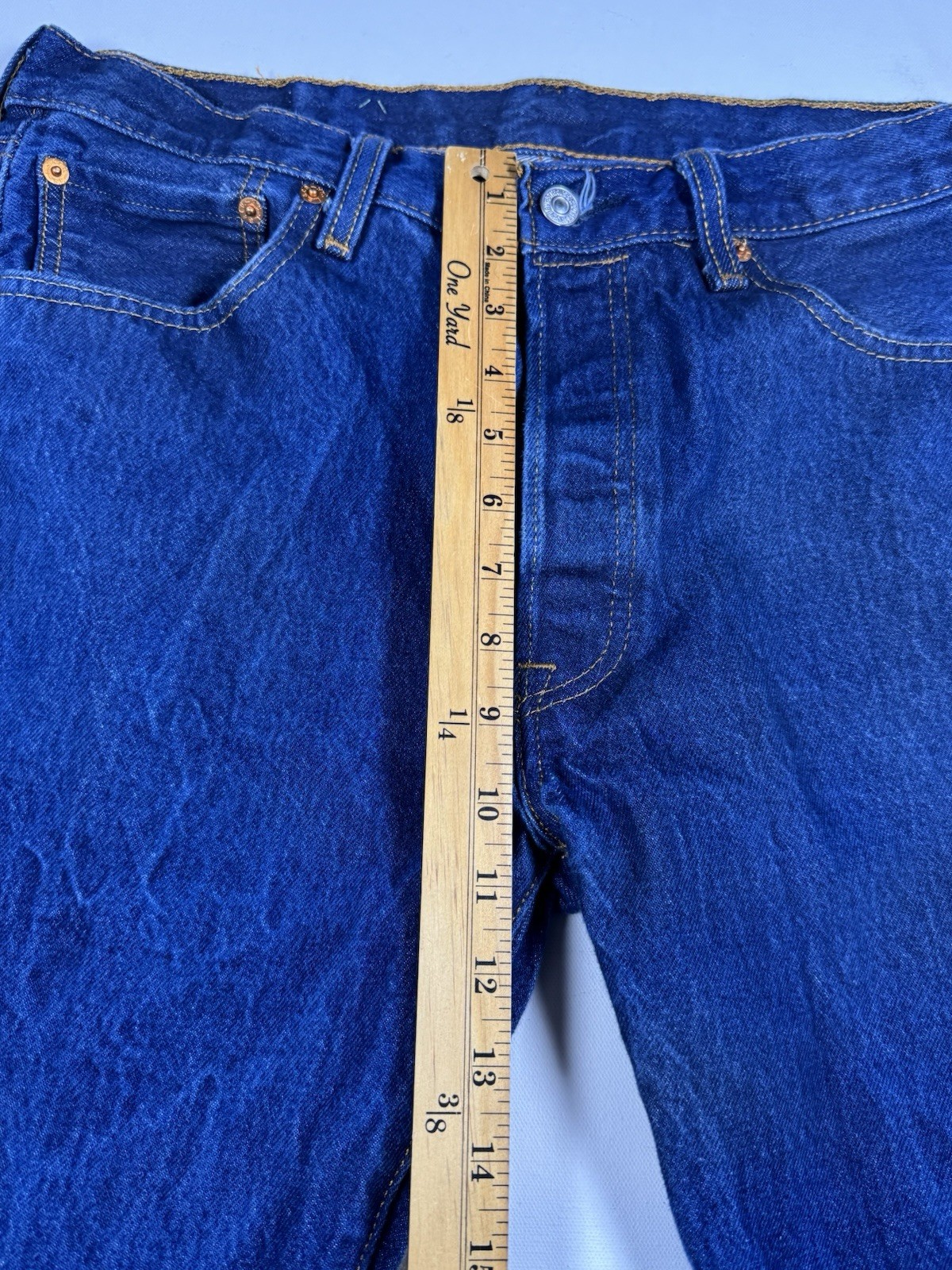 Levi’s 501 Original Fit Jeans Mens 32×30 Measured Blue Medium Wash Straight Leg