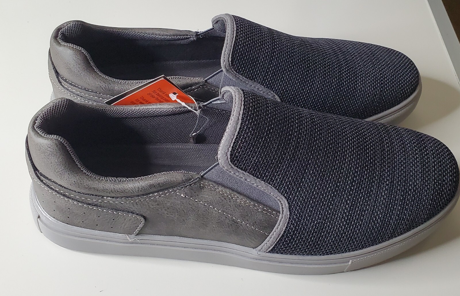 Deer Stags Mens BRYCE Knitted Fabric Knit Casual Fashion Sneakers, SZ 12M, Gray