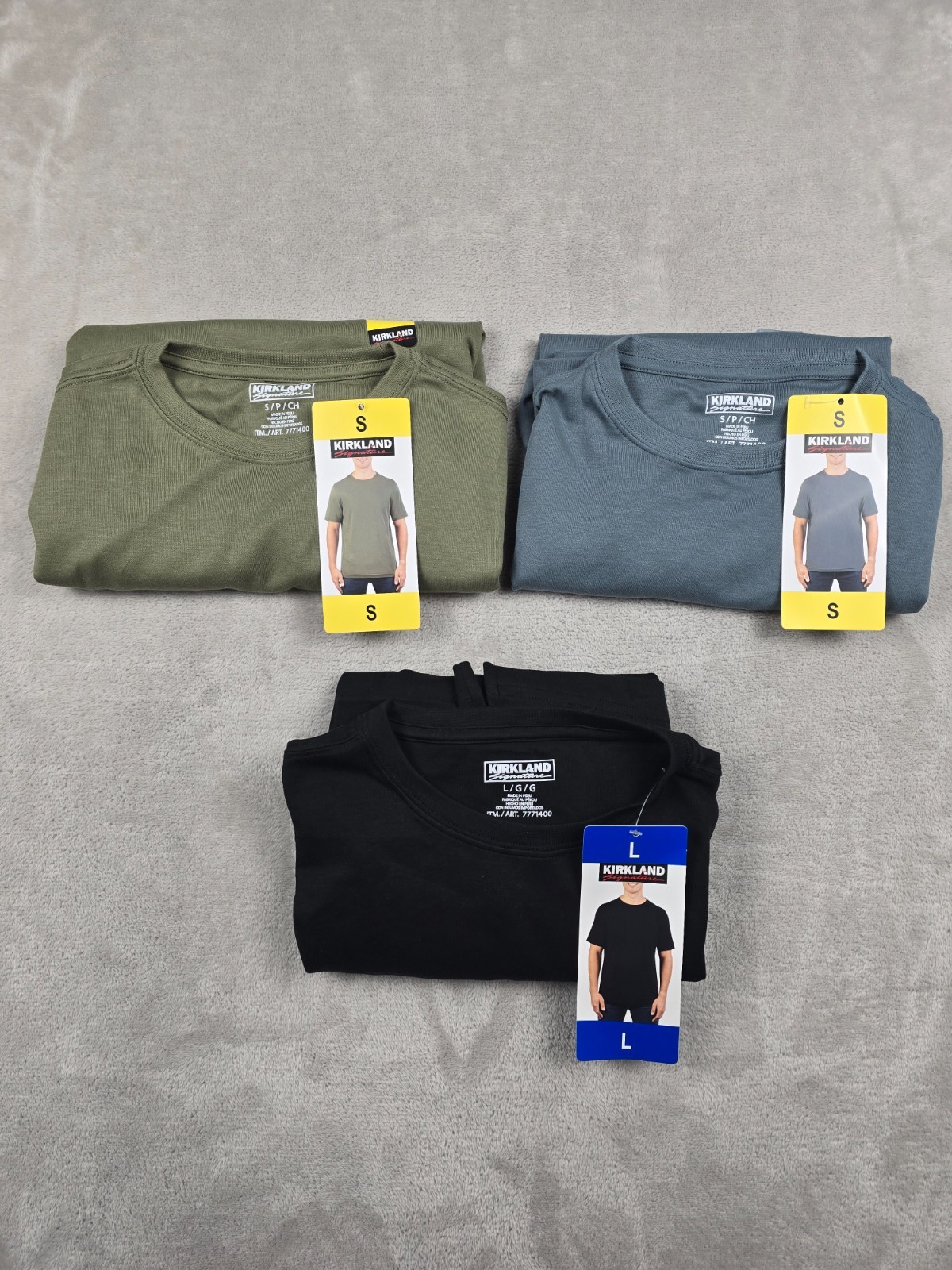 Kirkland Signature Pima Cotton T-Shirt Mens Short Sleeve Pick Size Color