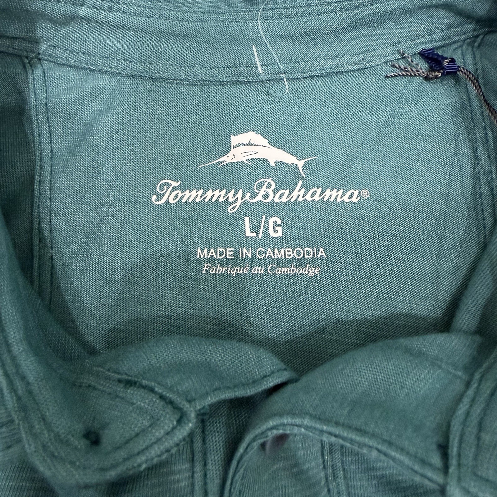 Tommy Bahama Men’s Polo Shirt Top Seven Seas Green Size L NWT. M9