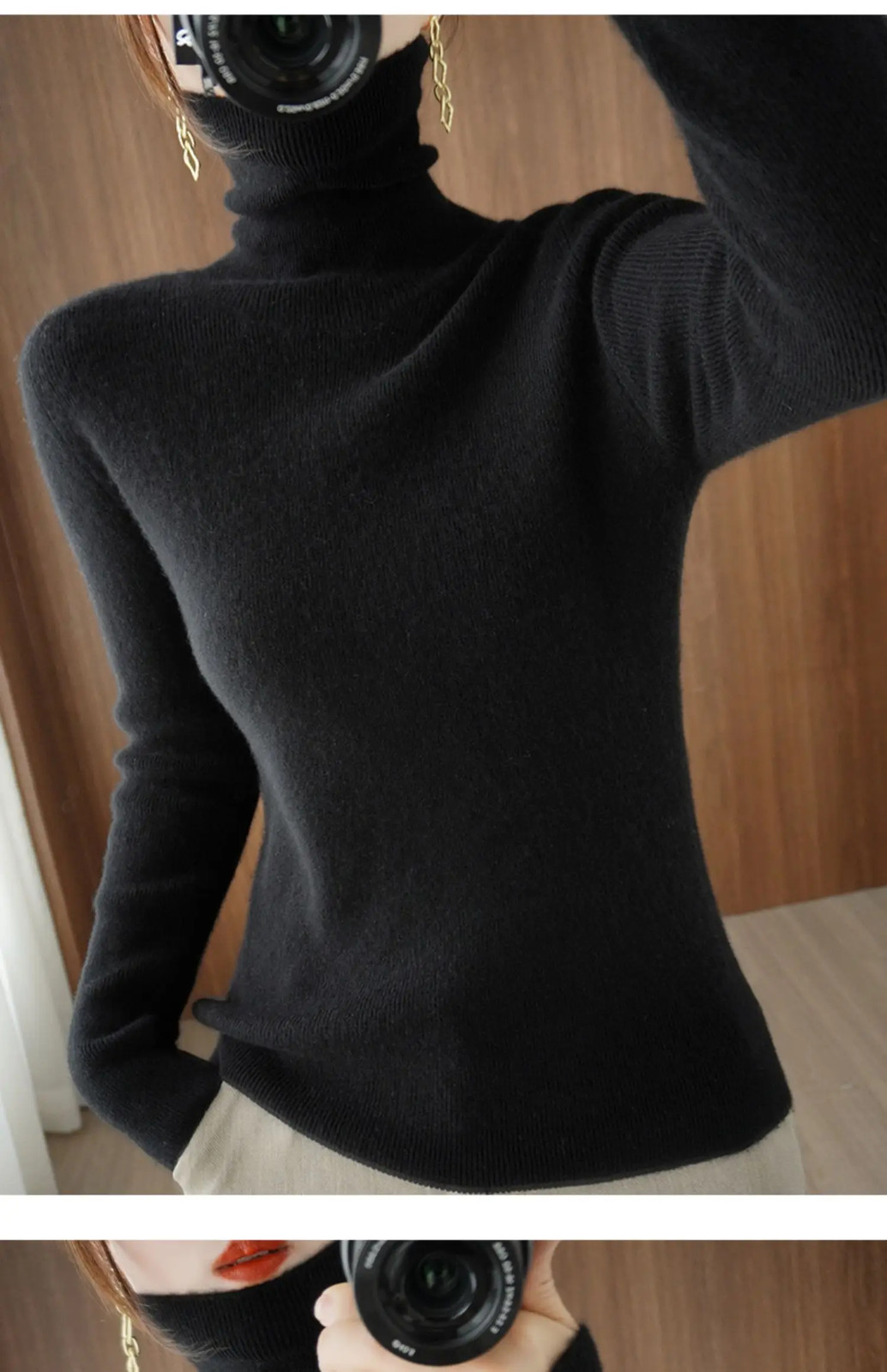 2026 Autumn Winter Turtleneck Sweater Women Thick Warm Soft Female Slim