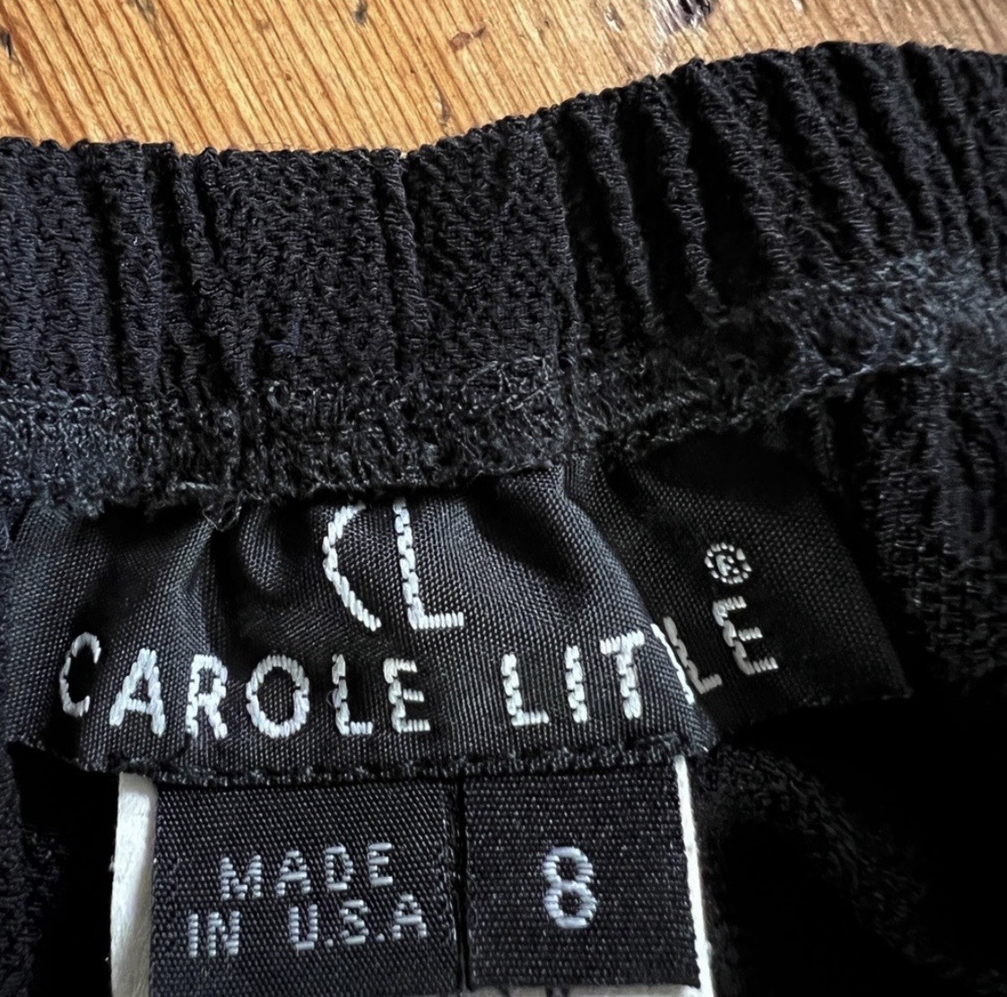 Vintage Carole Little Wide Legged Pants Womens 8 Pull On Elastic Waist Knit