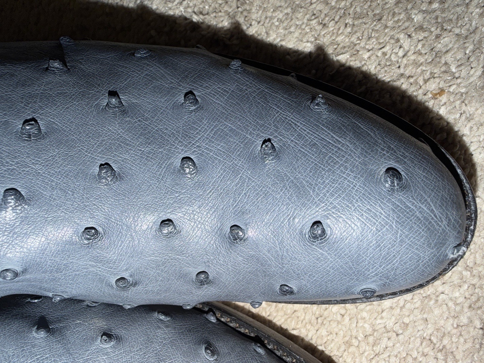 blue leather Western Mules For Woman