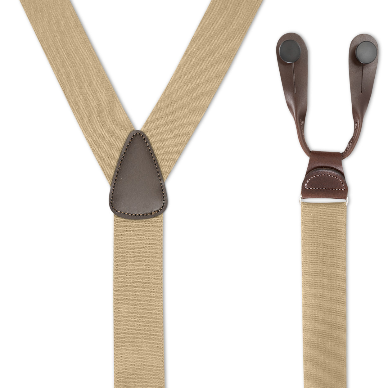 Men’s Suspenders: Y 1-1/2″ Wide Button-On, Various Colors, USA Made
