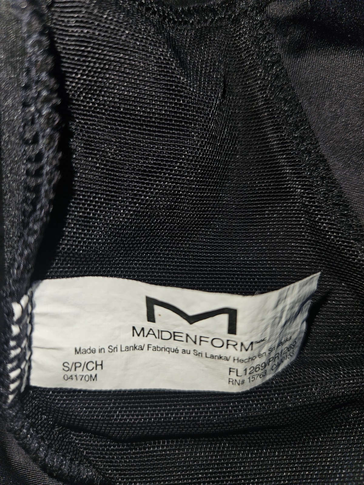 Maidenform Firm Control One-Piece Shapewear Bodysuit Lace Black Women’s S