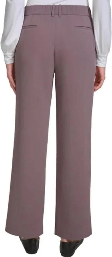 Dkny Women’s High Rise Wide Leg Pants, Brown, Size 12