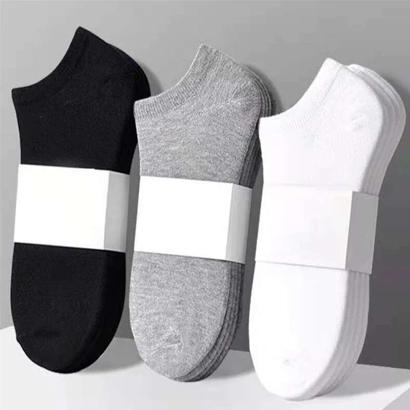 3/5/10PC Unisex Casual Plain Color Boat Socks Thin Breathable Comfy Anti Odor