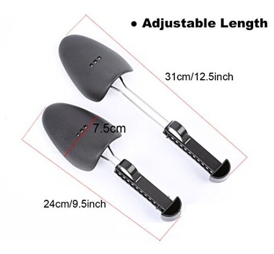 5 Pairs Adjustable Length Men Shoe Tree Shoe Stretcher Boot Holder