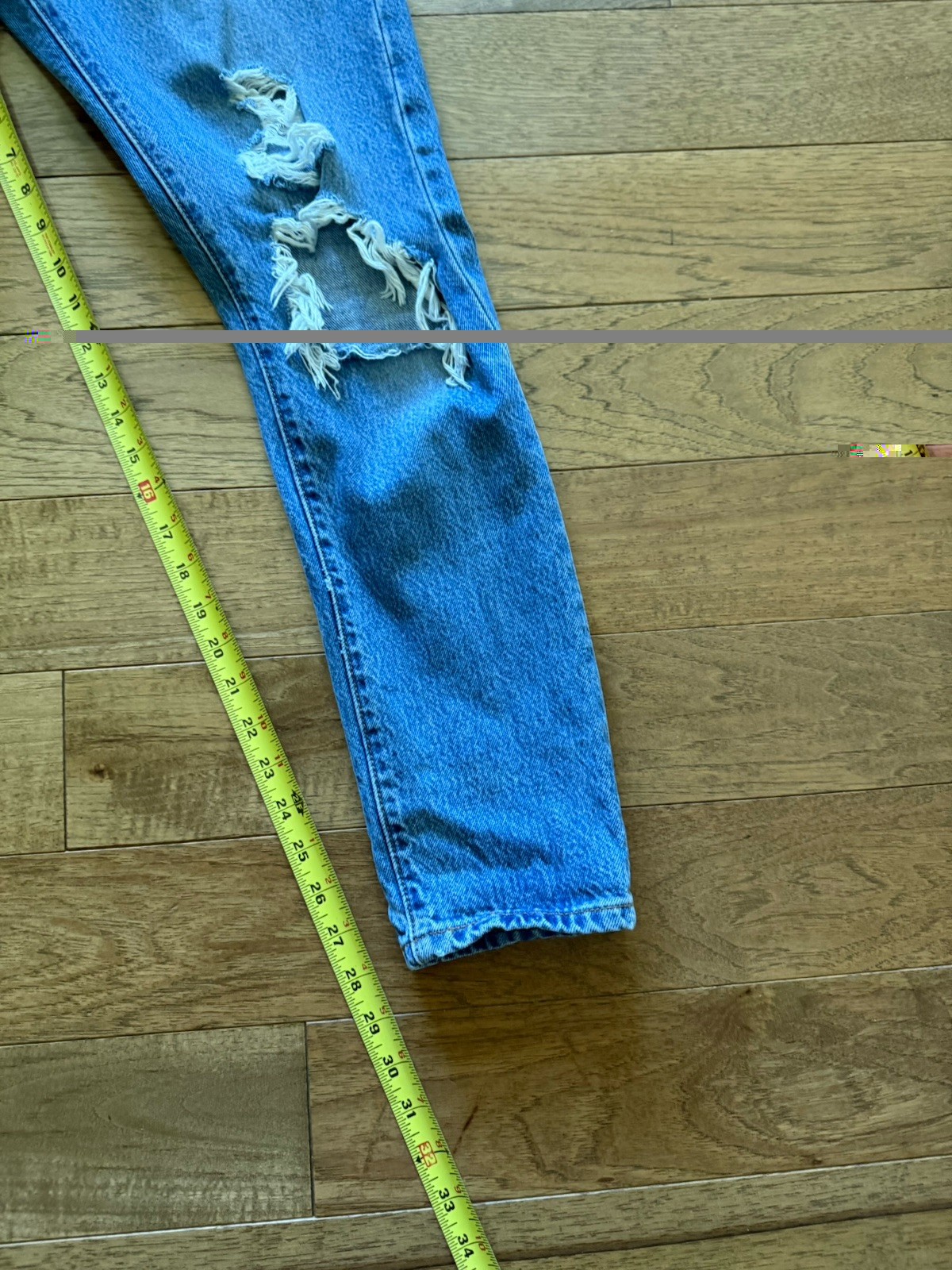 Levi’s Premium 501 S Skinny High Rise Jeans Distressed Wash 2019 Big E