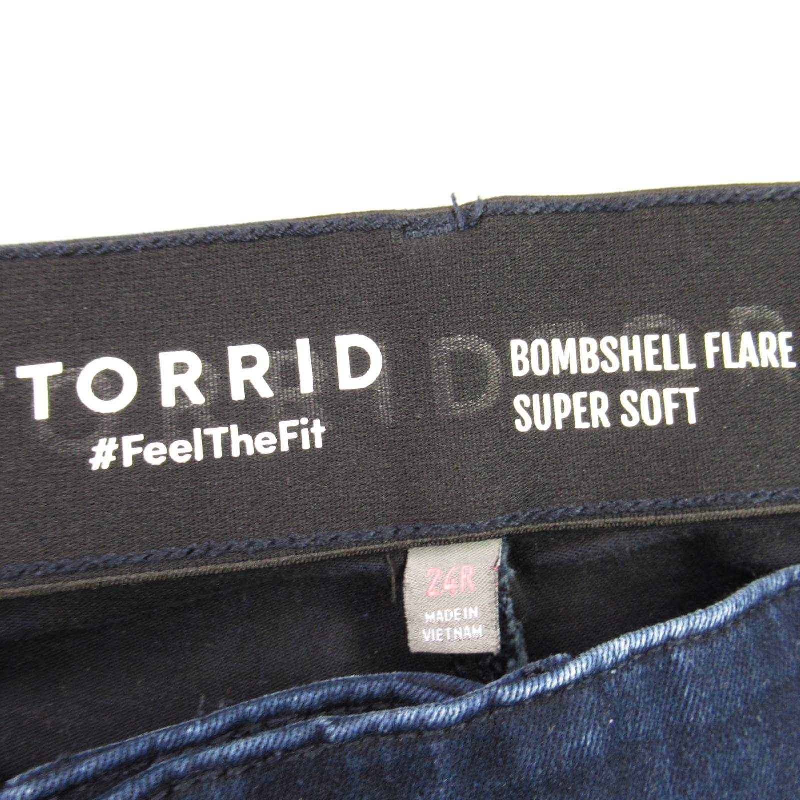 Torrid Jeans Womens 024 Regular Wide Leg Pockets Blue Denim Bombshell Flare