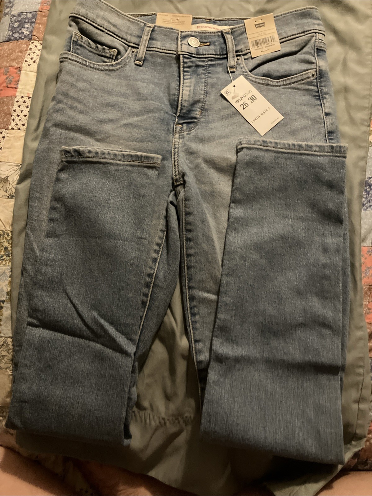 Levis 311 Shaping Skinny Jeans Womens 26×30 Blue Stretch Medium Wash Mid Rise