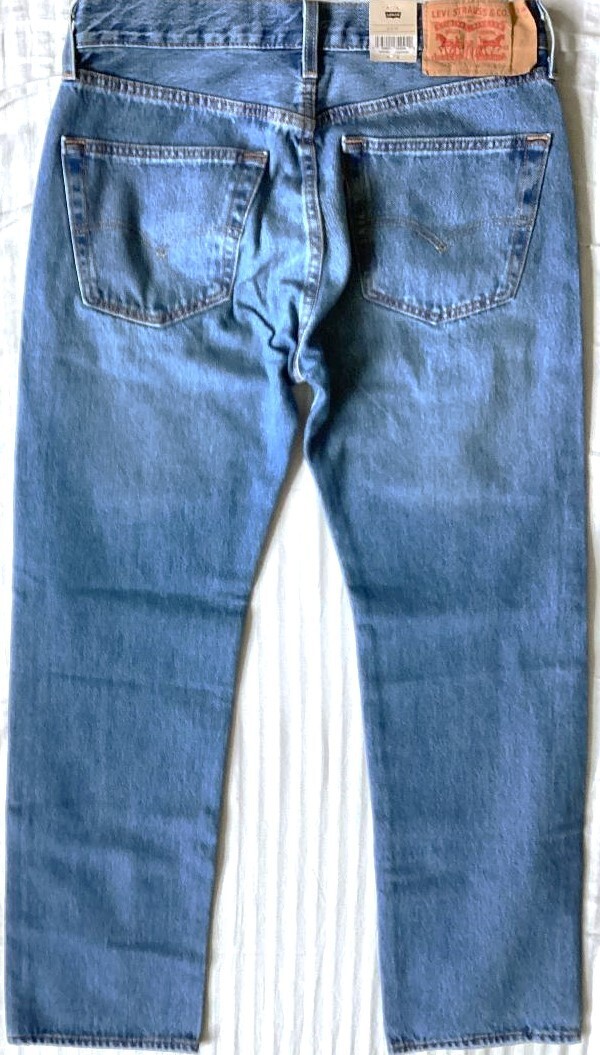 Levi’s 501 Original Fit Button Fly 3306 Medium Blue Size 36×36 STRETCH NEW $80