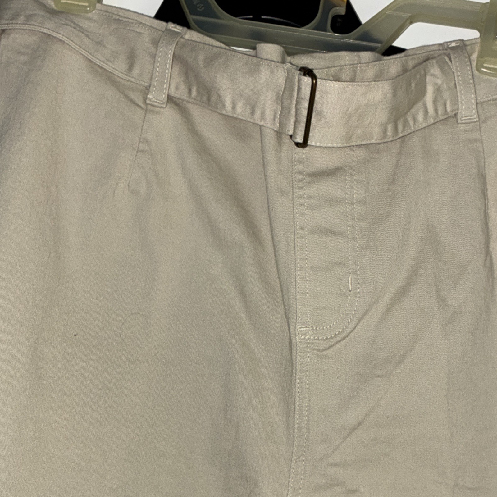 Woman Cotton Blend Elastic Buckle Closure Ankle Length L inner seam 20”