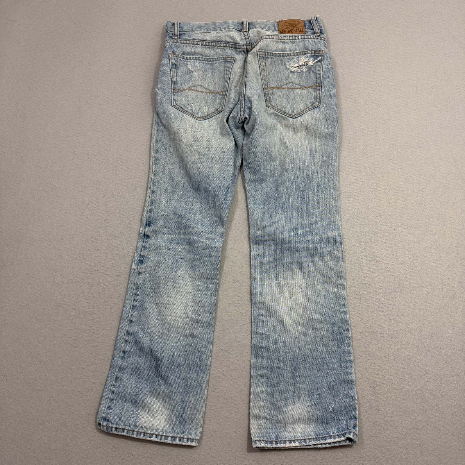 Vintage Aeropostale Driggs Slim Bootcut Jeans Men’s 28×30 Blue Distressed y2k