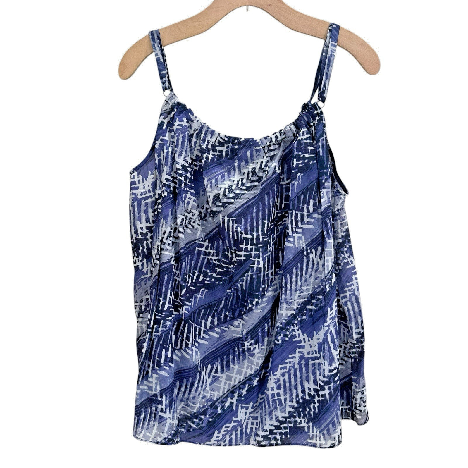Talbots Top Camisole Sleeveless Shades of Blue Silk Blend Women’s XL Summer