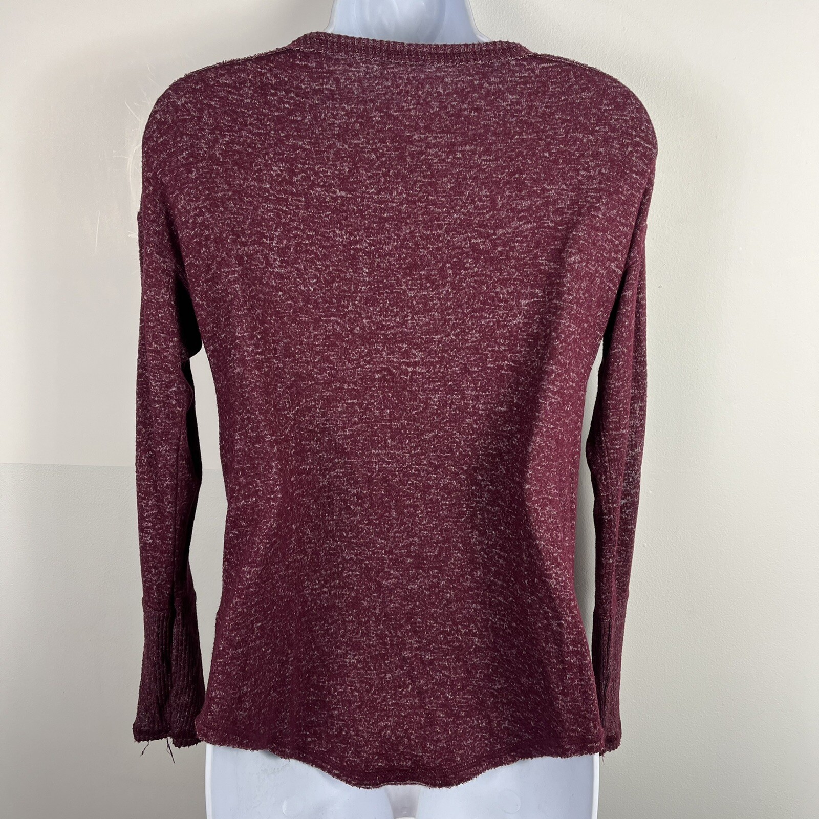 a.n.a. Top Sz XS Heathered Red Pullover Athleisure Everyday Basic Minimalist