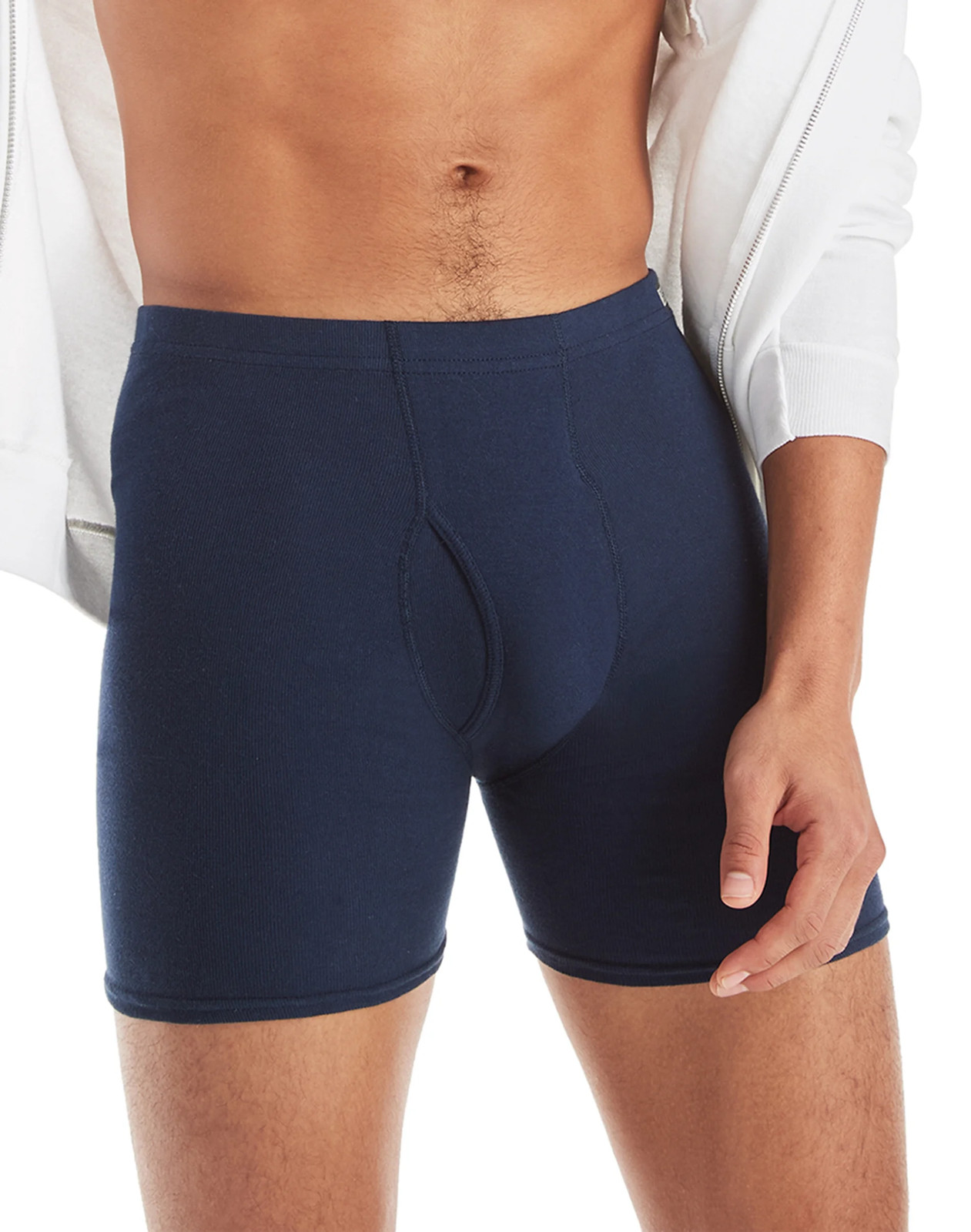 Hanes Men’s FreshIQ Assorted Blues Boxer Briefs w/ ComfortSoft Waistband 10-Pack
