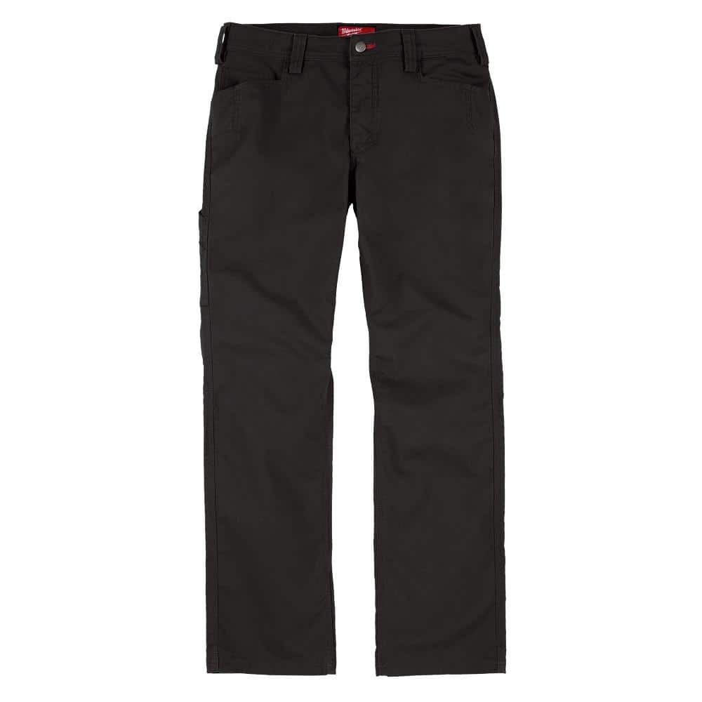 Milwaukee Men’s 32 in. x 30 in. Black Cotton/Polyester Work Pants with 7 Pockets
