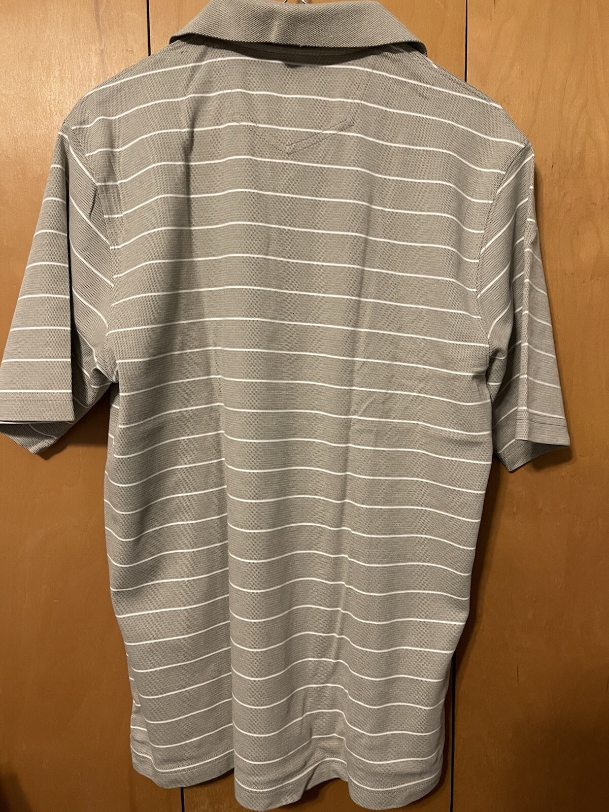 EDDIE BAUER COCONA PERFORMANCE HEATHER GRAY TAUPE POLO SHIRT MEN SMALL EUC