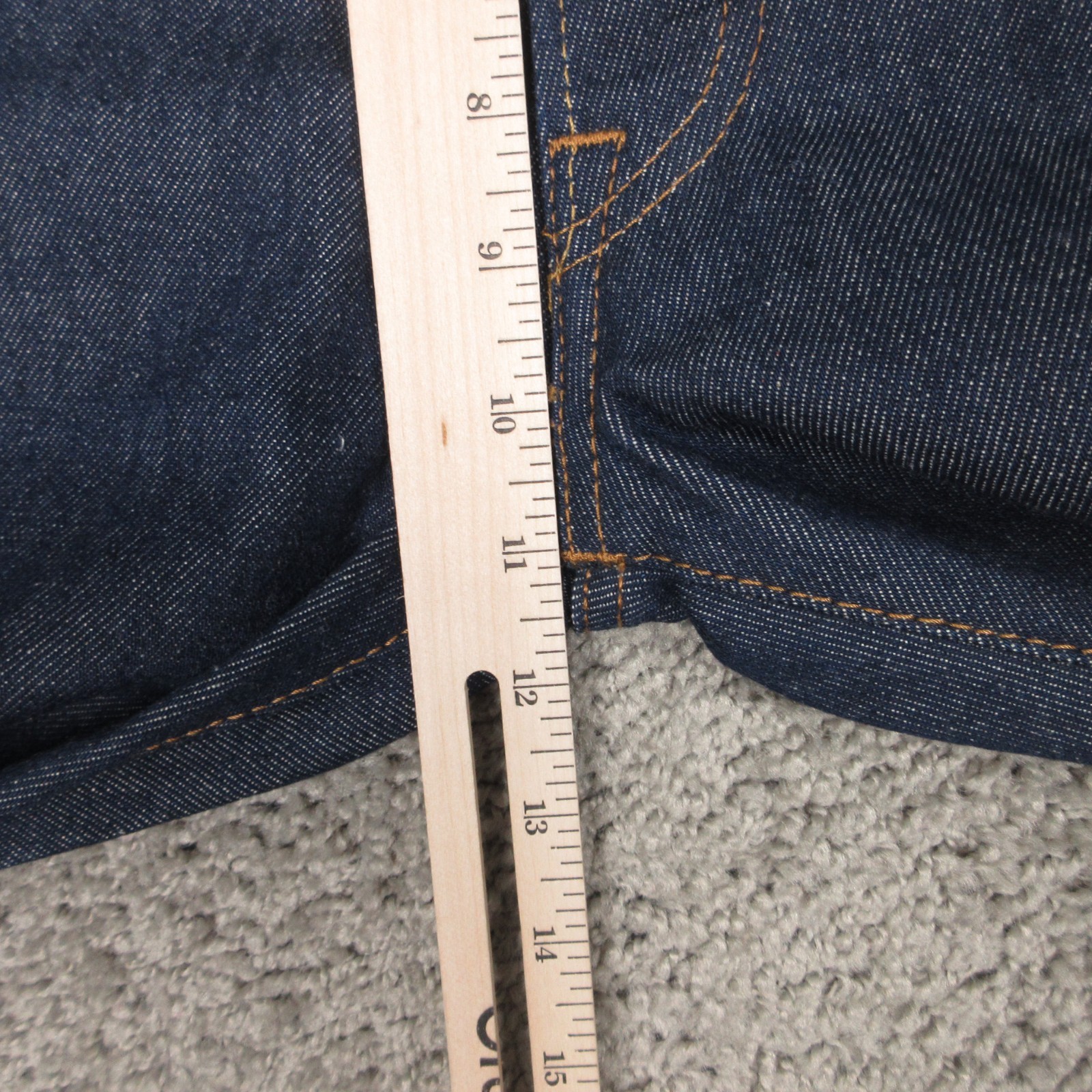 Levis Jeans Mens 32×32 Blue 501 Button Fly Original Straight Raw Denim Rigid Zip