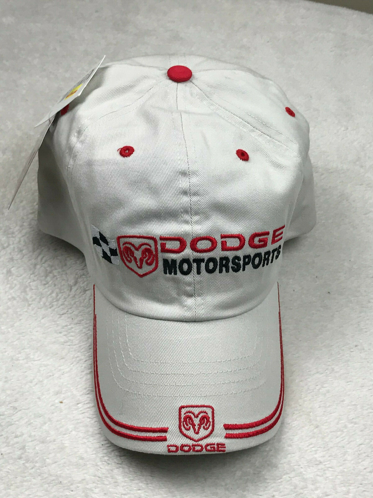 Dodge Racing Motorsports Ram Embroidered Baseball Golf Hat Putty Adjustable NEW