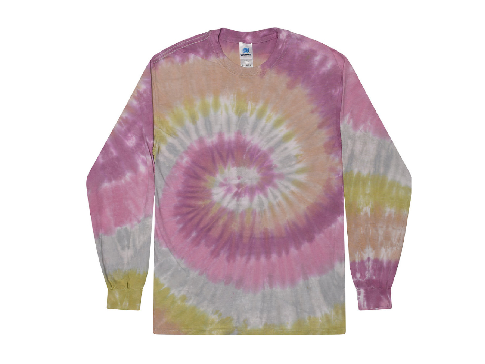 Tie Dye Long Sleeve Shirts Psychedelic Kids & Adult 100% Cotton Colortone