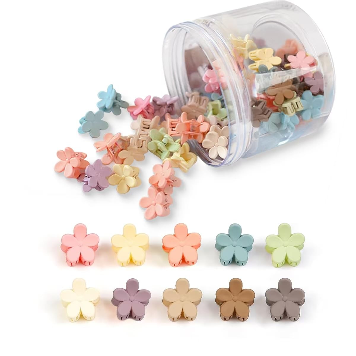120 Pcs Colorful Mini Hair Claw Clips 1 Count (Pack of 120), Multi-colored