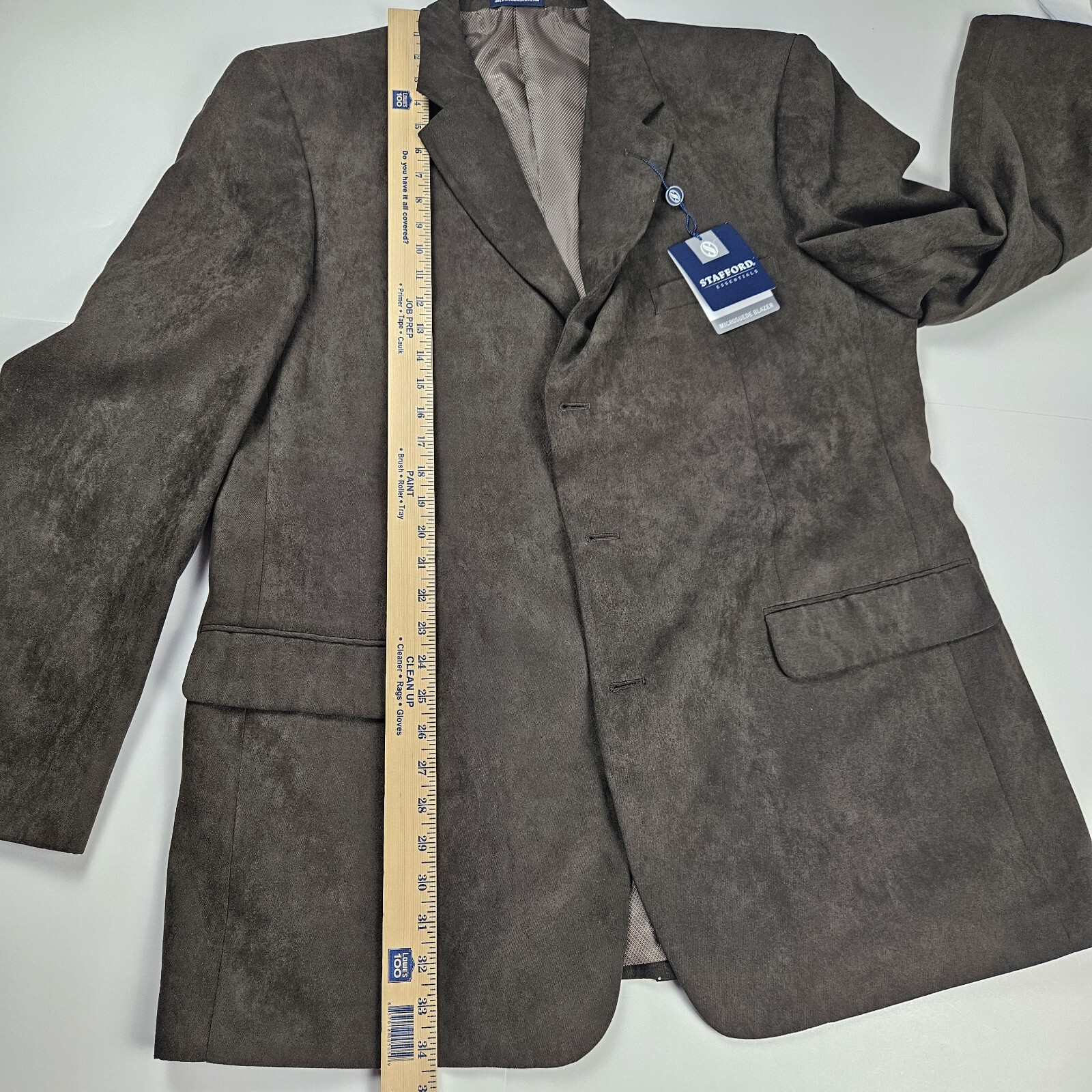 Stafford Blazer Men’s 46 Brown Classic Fit Single Vented 3 Button Notch New