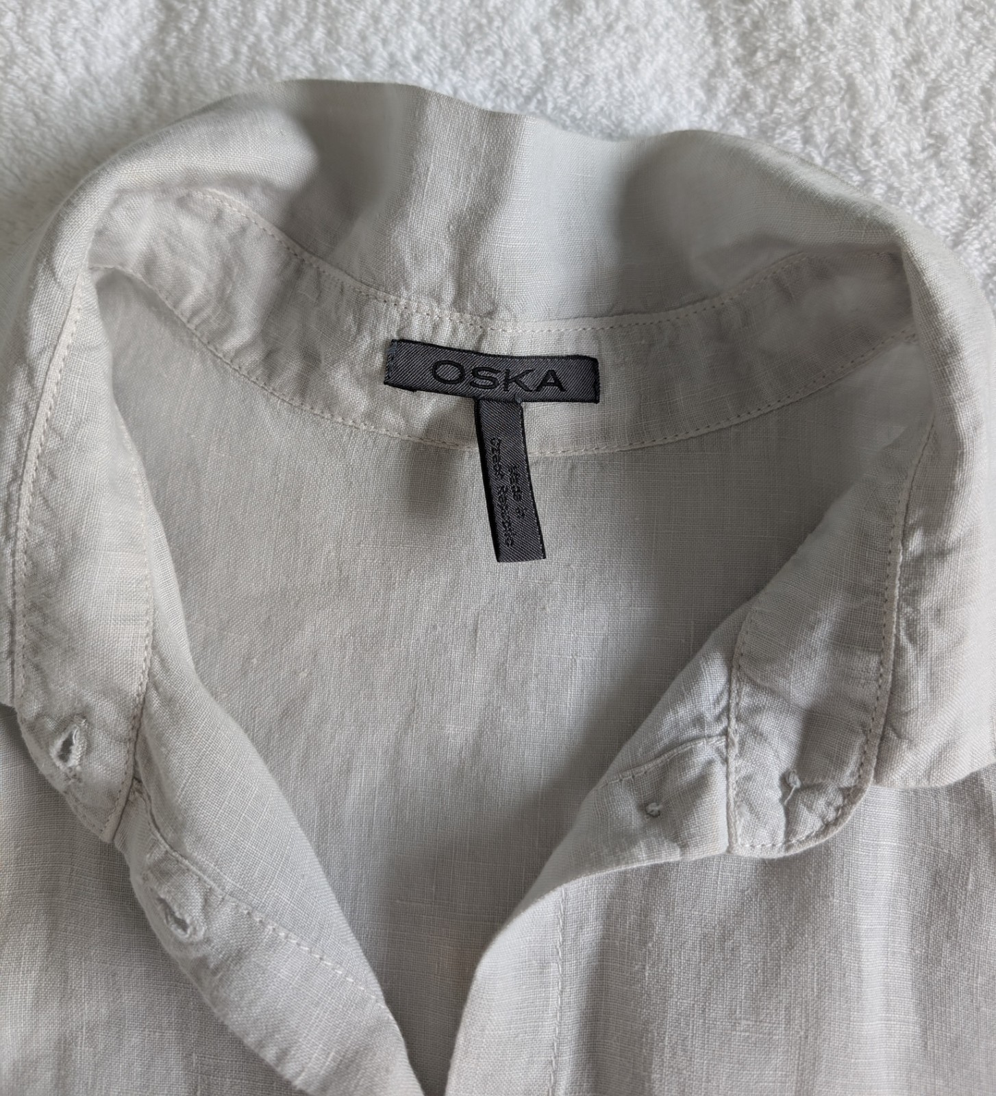 OSKA 100% Linen Oversized Top, Excellent Used Condition. Size 1.
