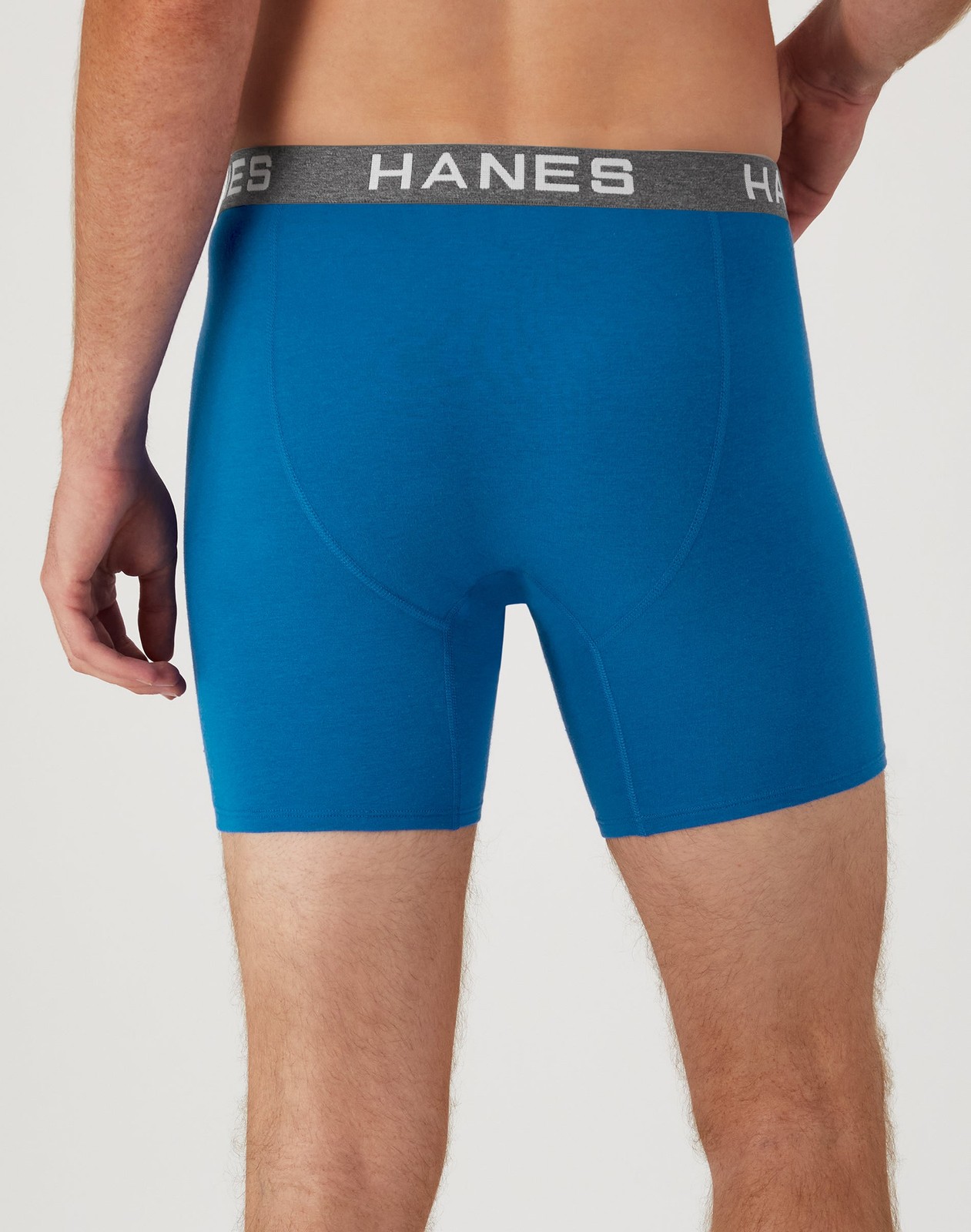 Hanes 4-Pack Boxer Briefs Ultimate Men’s Comfort Flex Fit Ultra Soft Black/Grey
