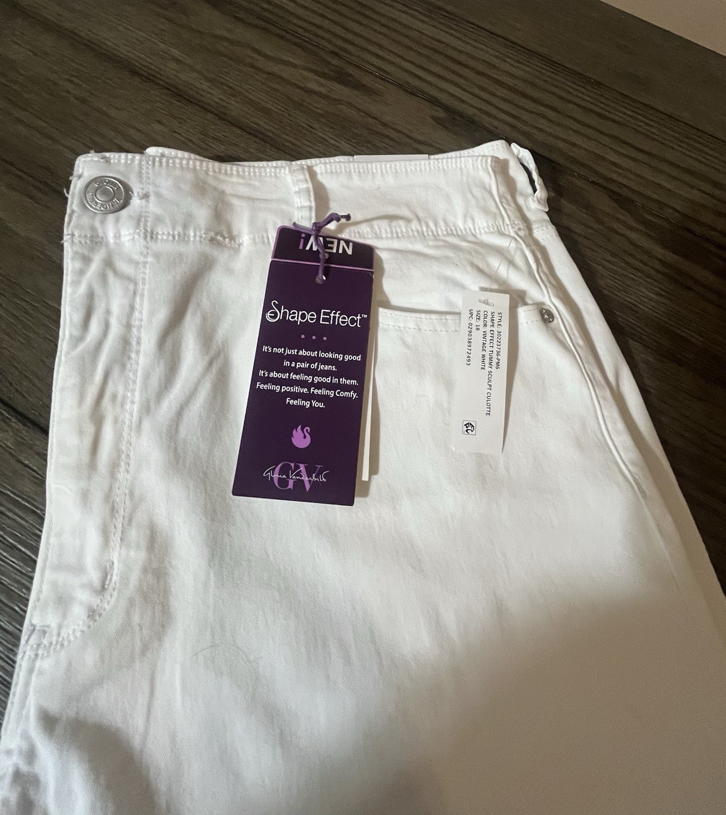 Gloria Vanderbilt Shape Effect Tummy Sculpt High-Rise Stretch Culotte Jeans 18