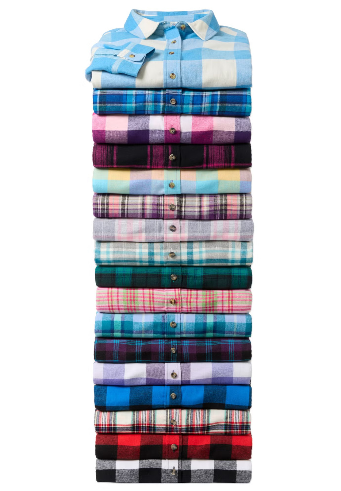 Woman Within Women’s Plus Size Classic Flannel Shirt