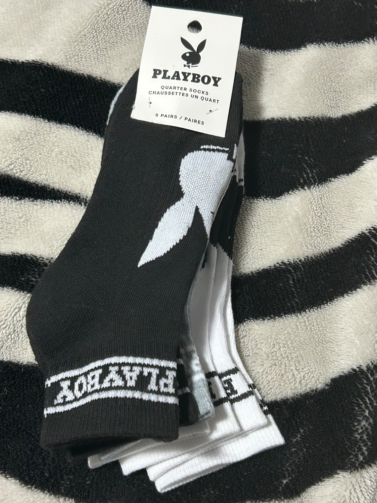 Playboy Quarter Socks Multicolour 5 Pair Brand New Authentic