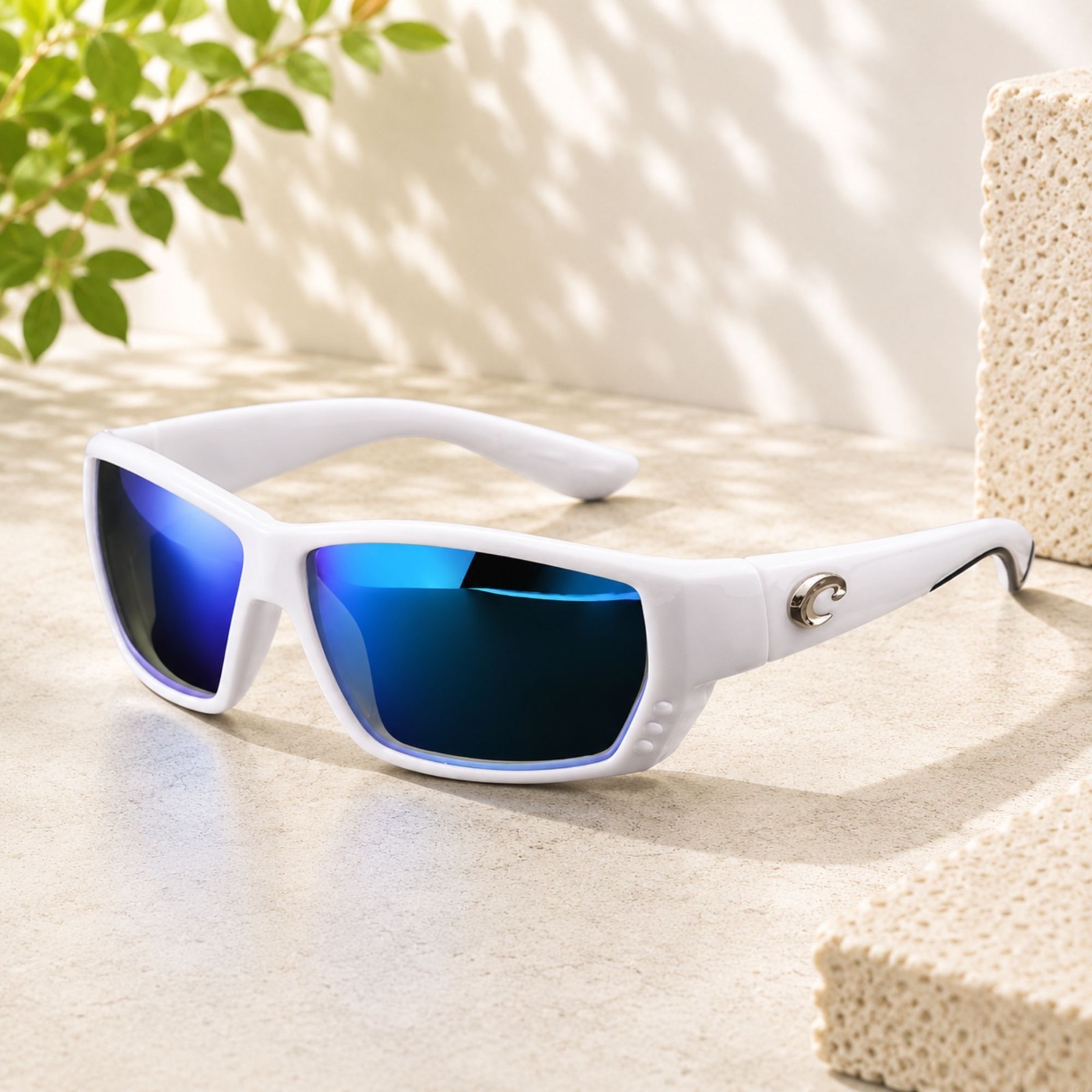Costa Del Mar Polarized Sunglasses , Tortoise Red Brown Frame Blue Mirror Lens