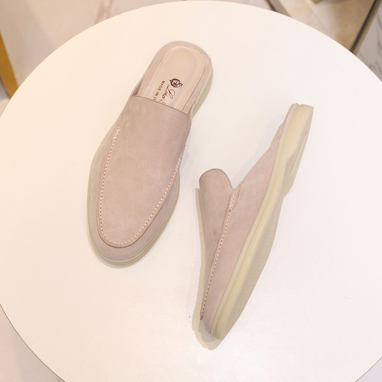 Mens Summer Suede Leather Slippers Casual Mules Comfort Retro Loafers Shoes