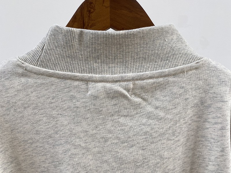 PARKE New Embroidered Mock Neck Stand Collar Loose Women’s Sweatshirt