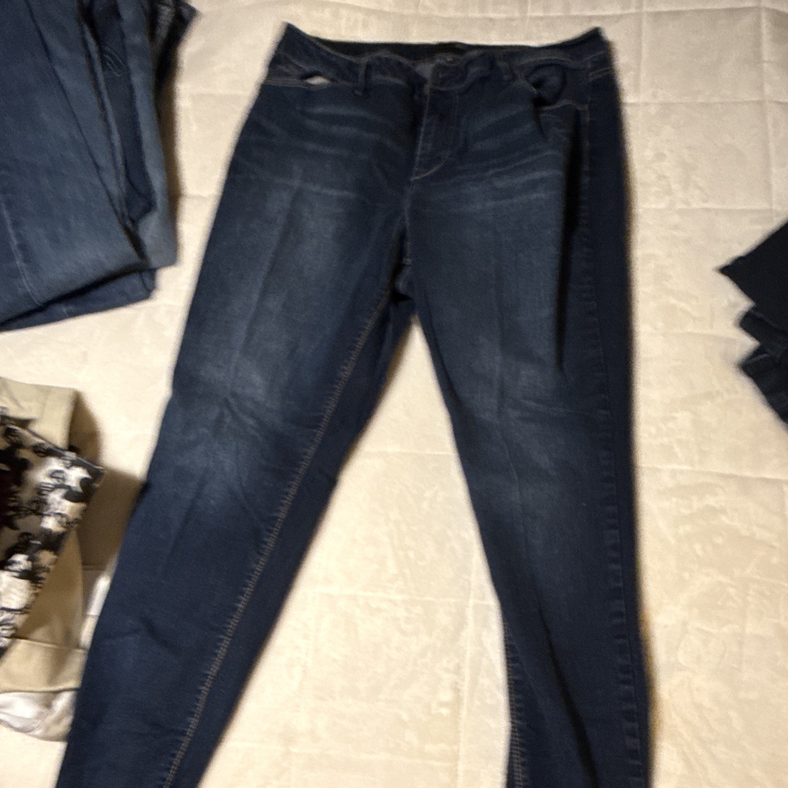 1822 Denim Women’s Skinny Jeans Dark Wash Blue Mid Rise Stretch Plus 18W